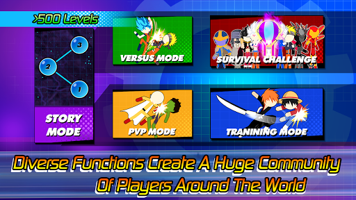 Super Stick Fight AllStar Hero Chaos War Battle v2.3 MOD APK Unlimited Key/Card/Mega Menu Gallery 5