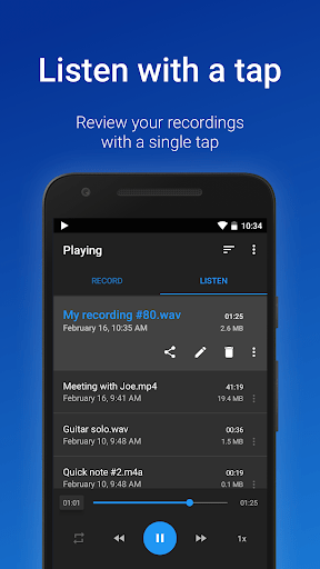 Easy Voice Recorder Pro 2.7.7 (MOD, Paid) Gallery 3