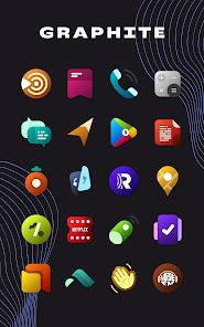 Graphite Icon Pack Mod APK 2.1.6 (Full) Gallery 3