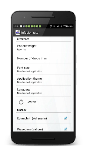 Infusion rate calculator PRO 5.0 Gallery 8