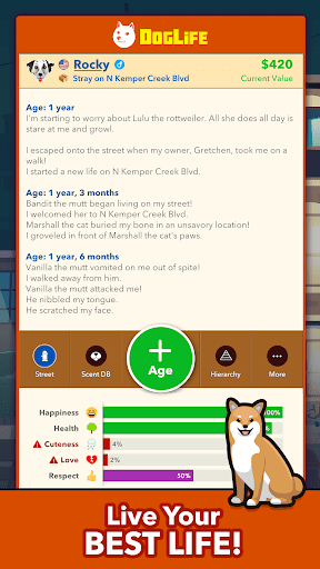 DogLife: BitLife Dogs MOD APK v1.6 (Top Dog/Time Machine Unlocked) Gallery 3