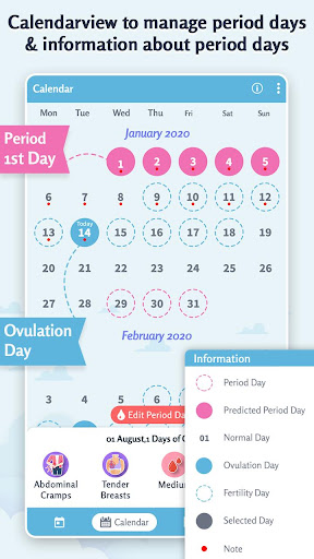 Period Tracker: Ovulation Calendar & Fertile Days Mod Apk 1.12 (Unlocked)(Premium) Gallery 4