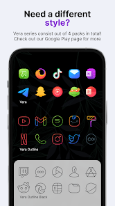 Vera Outline White Icon Pack MOD apk v4.9.2 Gallery 6