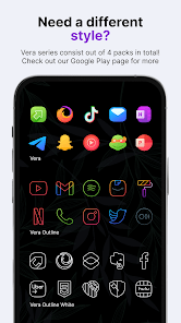 Vera Outline Black: Icon Pack MOD apk v4.9.2 Gallery 6