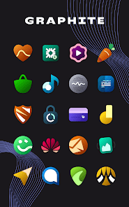 Graphite Icon Pack Mod APK 2.1.6 (Full) Gallery 4