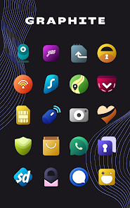 Graphite Icon Pack Mod APK 2.1.6 (Full) Gallery 2