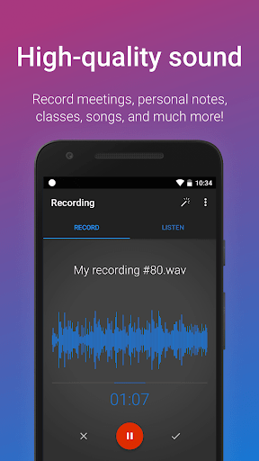 Easy Voice Recorder Pro 2.7.7 (MOD, Paid) Gallery 2